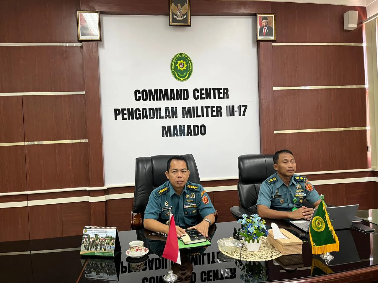 ZOOM DALAM RANGKA SARASEHAN PERWIRA KORPS HUKUM TNI-AL WILAYAH TIMUR TA 2023